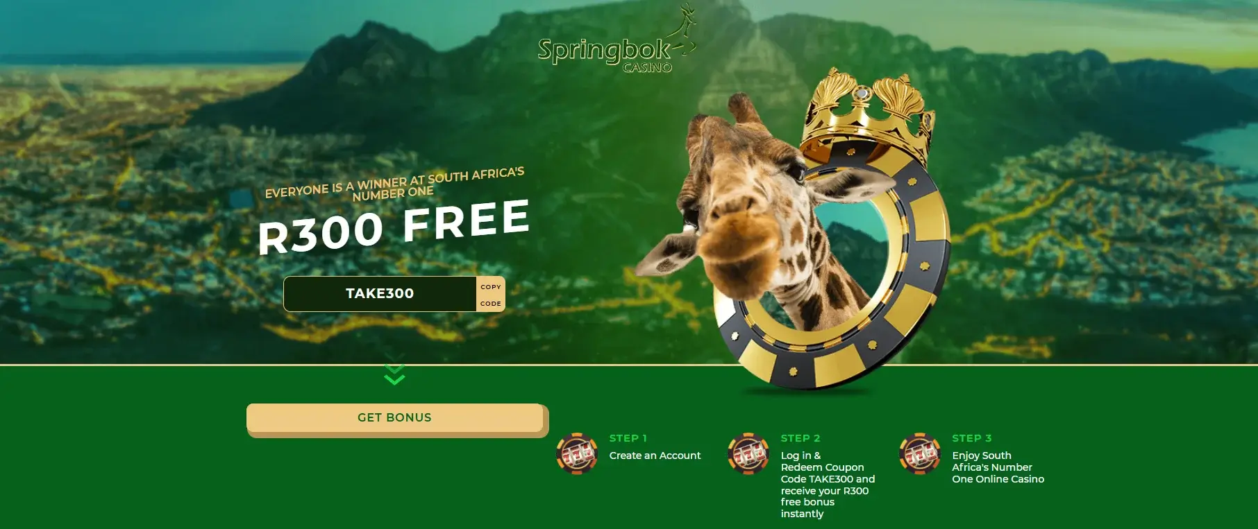 SpringBokCasino Bonus