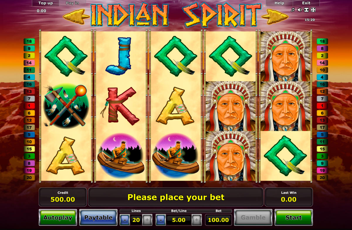 indian spirit novomatic 1 